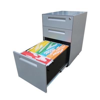 China Wholesale Price 3 Drawer Adjustable Pedestal (Other) Metal Filing Cabinet Mobile Office Filing Cabinet For Sale for sale