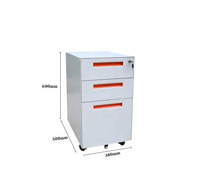 China 3 Drawer A4 Movable Cheap Steel File Folders Pendant Movable File Pedestal Cabinet for sale