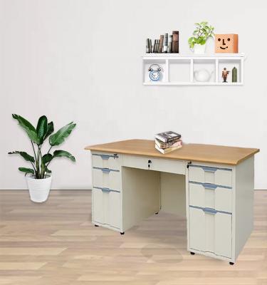 China China Factory KD Modern Furniture Metal Office Desk Computer Table Steel Desk with Seven Drawers for sale