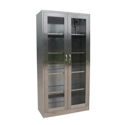 China Original Material Type OEM Pharmacy Hospital Cabinet Stainless Steel Glass Medicine Cabinet for sale