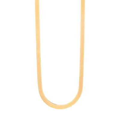 China TRENDY real 14k gold snake bones gold chain simple jewelry custom necklace 9K 18k k gold necklace for sale