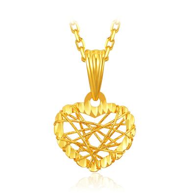 China AU750 Real Gold 18k Yellow Gold Custom Necklace Women Pendant Pure Love FASHIONABLE Pendant for sale