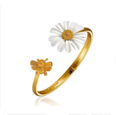 China Hot Daisy Flower Cuff Bangle BOHEMIA Cuff Bracelet for Women for Girl for sale