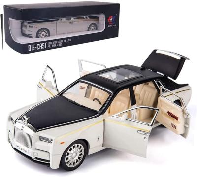 China Custom Diecast Zinc Alloy Diecast Toys 1/24 Car Model Toy Roll Royce Phantom Model Car for sale