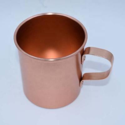 China Modern Western Style Copper Coffee Mug With Sturdy Riveted Aluminum Handle Copper Cup Mug Mascow Mug for sale