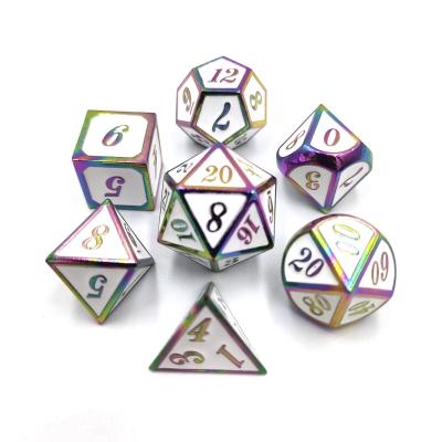 China Dragons Dungeons and Pathfinder RPG Games Bulk Wholesale Customized D10 D6 D20 D10 D6 D20 Polyhedral Dies Metal Dice Set for sale