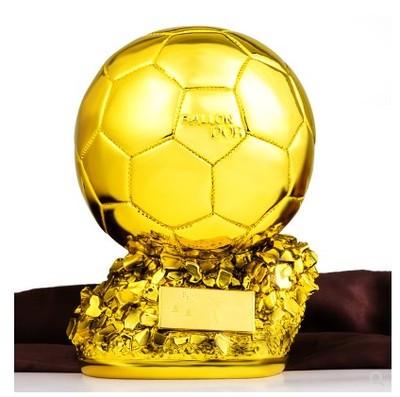 China Custom Resin International Award Soccer Trophy With Custom Logo Letter For Soccer for sale