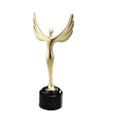 China Innovation International Custom Crystal Resin Excellence Angel Award Oscar Trophy With Custom Letter Logo For Good Performance Performer for sale