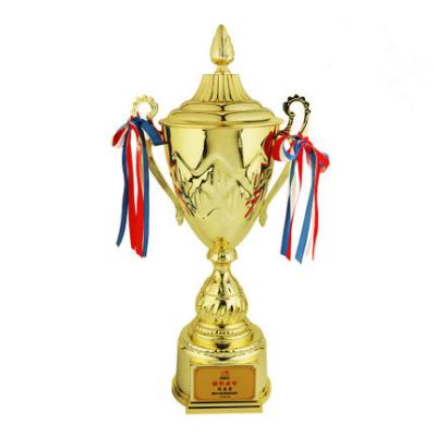 China Custom Diecast International Metal Alloy Metal Award Cup Trophy With Custom Logo For Sport Game Soccer Football Basket Ball Badminton Tennis for sale