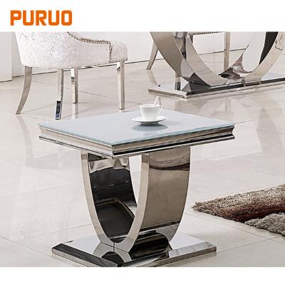 China Modern Stainless Steel Home Metal Coffee Table Furniture Side Table for sale