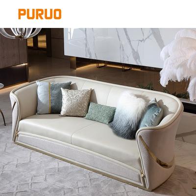 China New Modern Luxury Stainless Steel Leg Furniture Home Living Room Sofa for sale