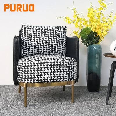 China Modern Leisure Sofa Chair Simple Metal Base For Home Design for sale