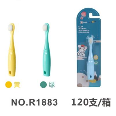 China New Soft Enumerating Head Small Silicone Toothbrush Baby Toothbrush Children Soft Training Toothbrush Bristle for sale