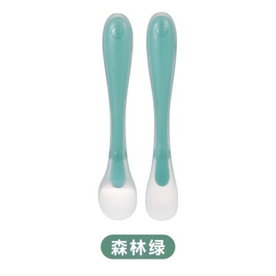 China Baby Feeding Spoon Set Silicone Baby Spoon Set BPA Free Silicone Free Training Feeding For Toddler for sale