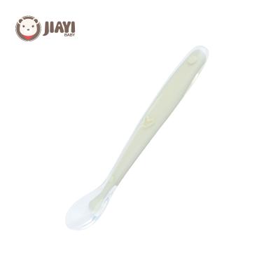 China HOT Selling BPA Free Silicone Baby Soft Training Silicone Baby Feeding Spoon for sale