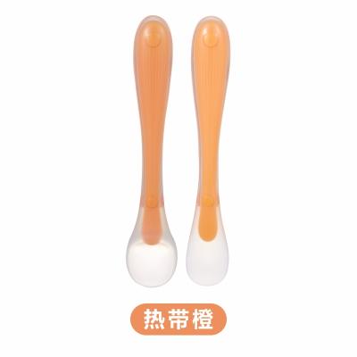 China Baby Feeding Spoon Set Silicone Baby Spoon Set BPA Free Silicone Free Training Feeding For Toddler for sale