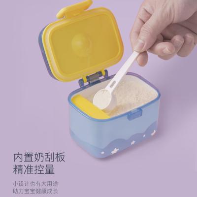 China BPA Free Easy To Carry Milk Powder Tight Seal Portable Lightweight High Flow Double Box Cover Moisture Proof No Spill for sale