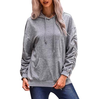 China New Design Loose Design Anti-wrinkle Long Sleeve Women Casual Hoodies Custom Made for sale