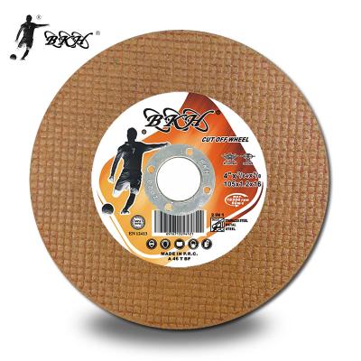 China Metal Factory 105x1.2x16mm Yellow Color 4 Inch 2 Inch Stainless Steel Disc Net Cut Yellow Color BKH for sale