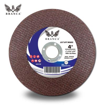 China GOOD Factory Direct Cutting Disc 4inch 105x1.2x16mm BRANCA Aluminum Oxide Double Net Cut Off Wheel For Stainless Steel Metal for sale