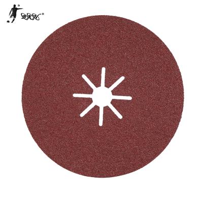 China BKH Center Polishing High Quality Wear Resistant Hole 5 Inch Fiber Disc Aluminum Oxide Abrasive Tool For Metal Polishing Free Sample for sale