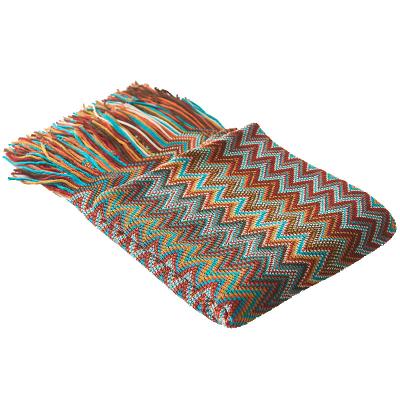 China Bohemian Sofa Blanket Office Nap Blanket Covering Non-Toxic Knitted for sale