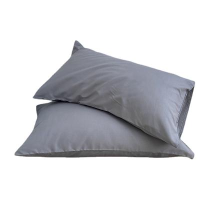 China Wholesale Simple Non-Toxic Modern Minimalist Dormitory Pillow Case Solid Color Soft Breathable Washed Pillowcase for sale