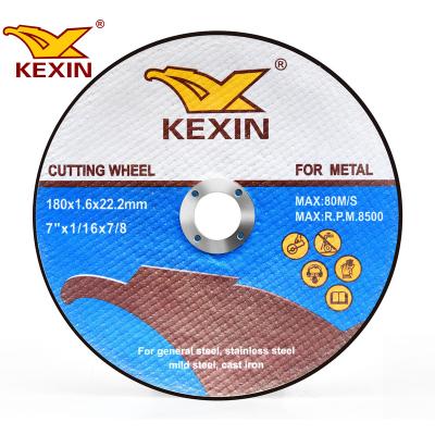 China Cutting Discs KEXIN Shandong Fiberglass Net Steel Green Resin Cutting Disc Thin Marble Discs 7 Inch Cutting Wheel For Cutting Metal for sale