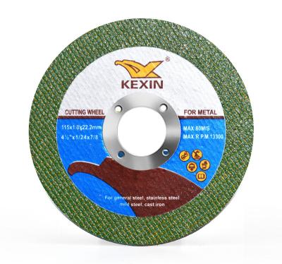 China Kexin Aluminum Angle Grinder 115X1.0x22.2mm 4 .5inch granite cutting disc1mm for metal/steel wheel cut red color for sale