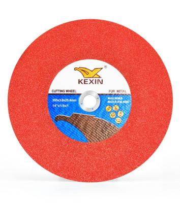 China Cutting Kexin 355*3.0*25.4mm Steel Red Diamond Tip Hardware Single Net Tools Cutting Disc For Glass for sale