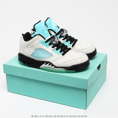 China Fashion Trend Wholesale Brand Nk 5s High Quality Island Green Aj5 Basketball Shoes Men's Sports Shoes Outdoor Running Women's Casual Shoes for sale