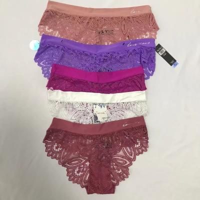 China Best Selling Sexy Breathable Floral Lace Decoration Women Panties Brief For Women Lingerie for sale