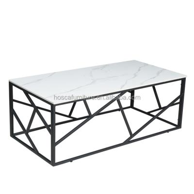 China Stable cheap modern coffee table with legs in powder coating rectangle for sale