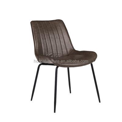 China Free Sample Retro Luxury Modern Guest Room Green Luxury Dark Brown Leather Velvet Dining Chair for sale