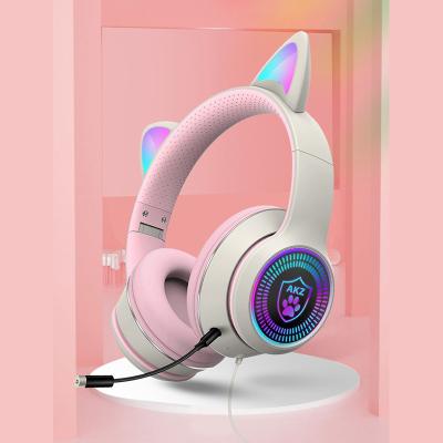 China High Fidelity Healthy Wholesale Sport LED USB 3.5mm Headband Wired Microphone Tooth Earphones Headphones Blue Headphones Headsets for sale