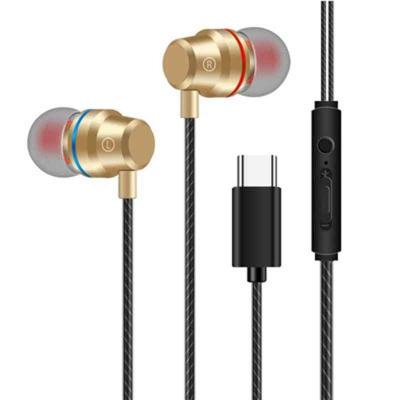 China High Quality 3.5mm Cheap In-Ear Earphone Wired Type-C In Ear Headphones Microphone Wired Earphone for sale