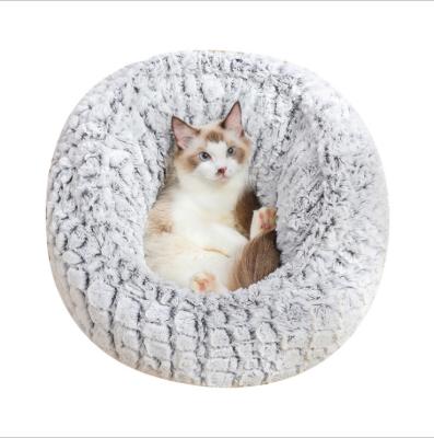 China 2021 New Arrival Breathable Cat Pet Kennel Soft Washable Nest Around Warm Plush Pet Bed for sale