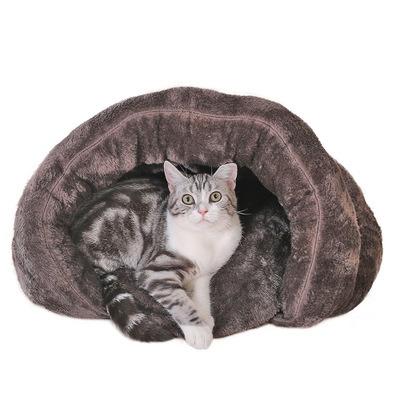 China Winter Sale Hamburger Fleece Pet Bed Warm Breathable Plush Long Beds Comfortable Washable Washable Sleeping Bag for sale