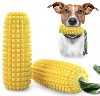 China Eco-Friendly Sustainable Hot Sale Eco-Friendly Hot Selling Rubber Amazon Corn Shape Pet Chew Toy For Dog Teeth for sale