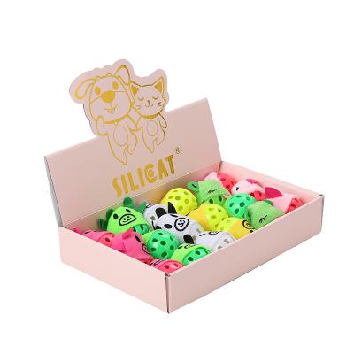 China Viable Funny Interactive Bell Ball Cat Toy 18 In 1 Pack Set Cat Toy for sale