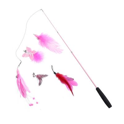 China Viable Interactive Telescopic Cat Toys Pink Cat Puzzle Magic Wand Toys for sale