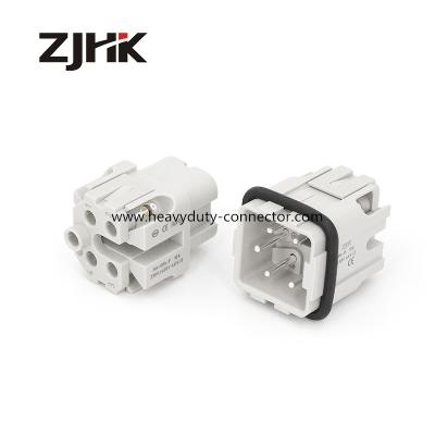 China Screw Heavy Duty 4 Pin Connectors Male And Female Connectors Square Connector 10A for sale