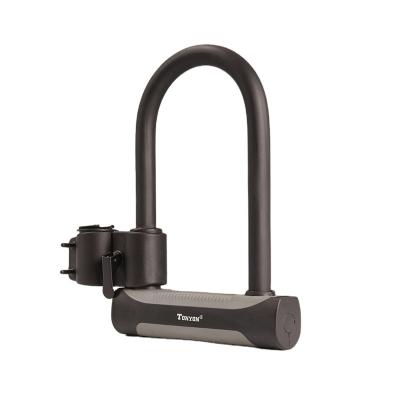 China Anti-drilled TONYON High Security Sawed Knocked Available Black Bracket U Lock For Motorcycle for sale