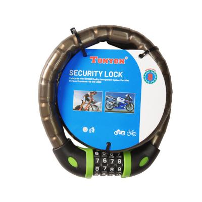 China TONYON 5 Digit Password Anti-drilled Bicycle Lock Digit Bike Code Lock With Safe Lock for sale