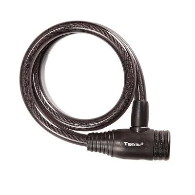 China TONYON China Portable Security 5 Door Digital Motorcycle Bike Hot Selling Bike Lock Steel Cable for sale