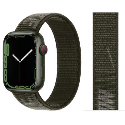 China Nylon Watch Strap For Iwatch Serie Se 6 7 5 4 3 2 1, Elastic Band Vintage Smart NATO Nylon Watch Band For Apple 41mm 45mm for sale