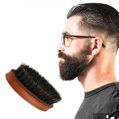 China 1Pc Natural Shaving Brush Boar Bristle Beard Brush For Men Shaving Brush Works Comb Mustache Beech Handle Beard Shaping Tool for sale