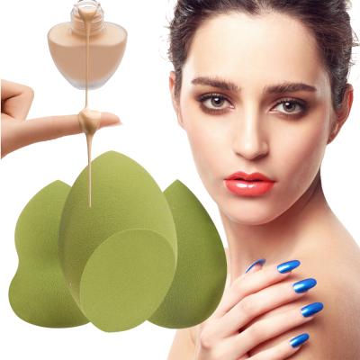 China Drop Shaped Natural Rubber Makeup Sponge, Used For Blending Foundation, Cream, Makeup Tools, 3 Pieces for sale