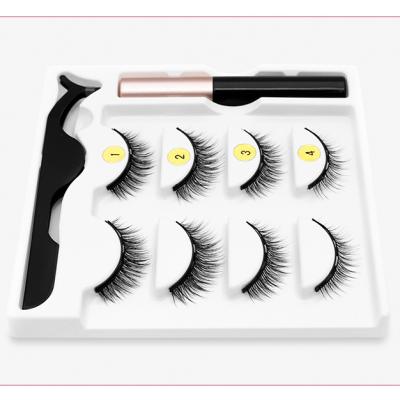 China No Glue 3D Mink Lashes Magnetic Eyelashes Long Lasting Handmade Eyelash Makeup Tool for sale