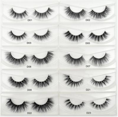 China Lightweight 3D Mink Lashes Cross Eyelashes Handmade Full Lashes With Customized Packaging for sale